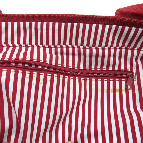 Longaberger Tote Bag Large Americana Rope Handles Quilted Red Blue Patriotic - Picture 14 of 14